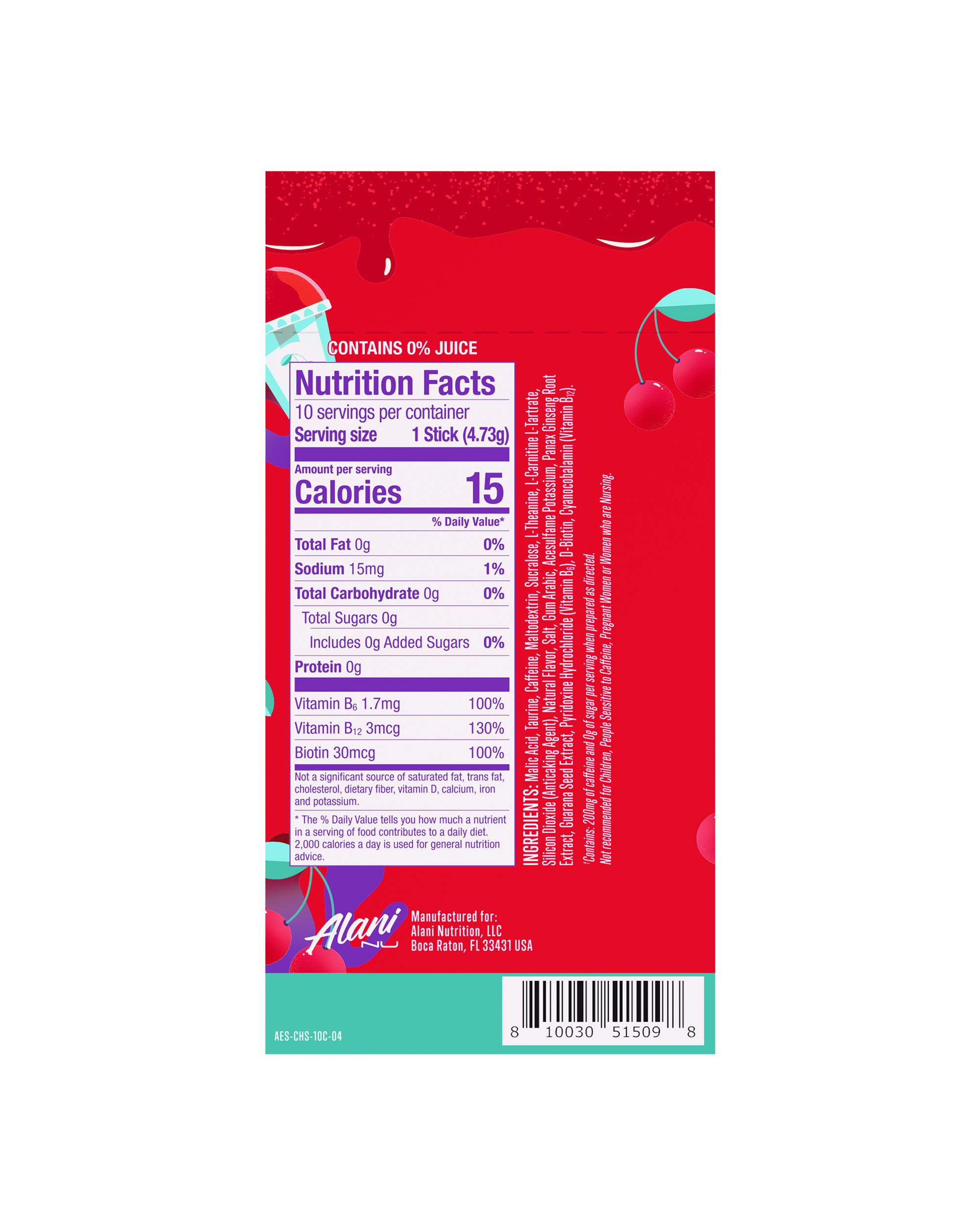 energy sticks - cherry slush
